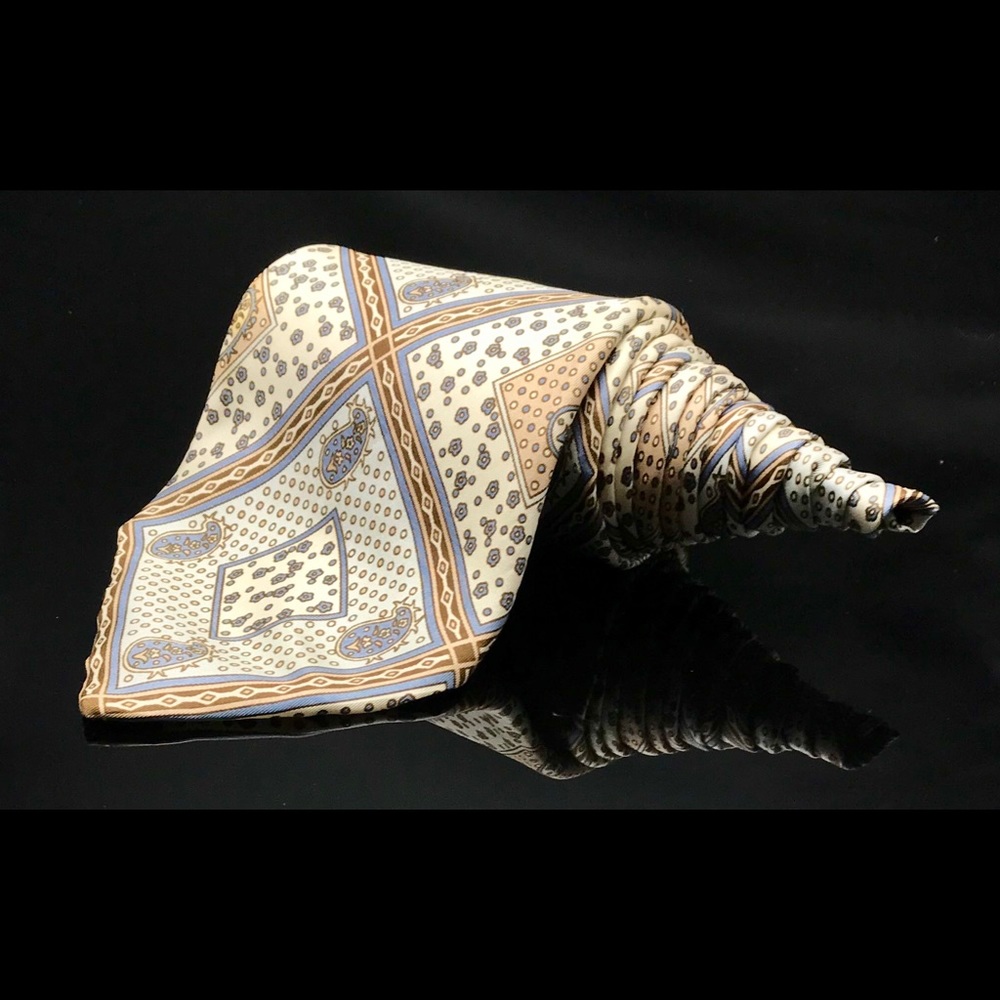 Mens VTG John Weitz Paisley Geometric Multi tie